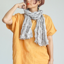 ゆったりガーゼTシャツ/オレンジ/知多木綿 ダブルガーゼ 11枚目の画像