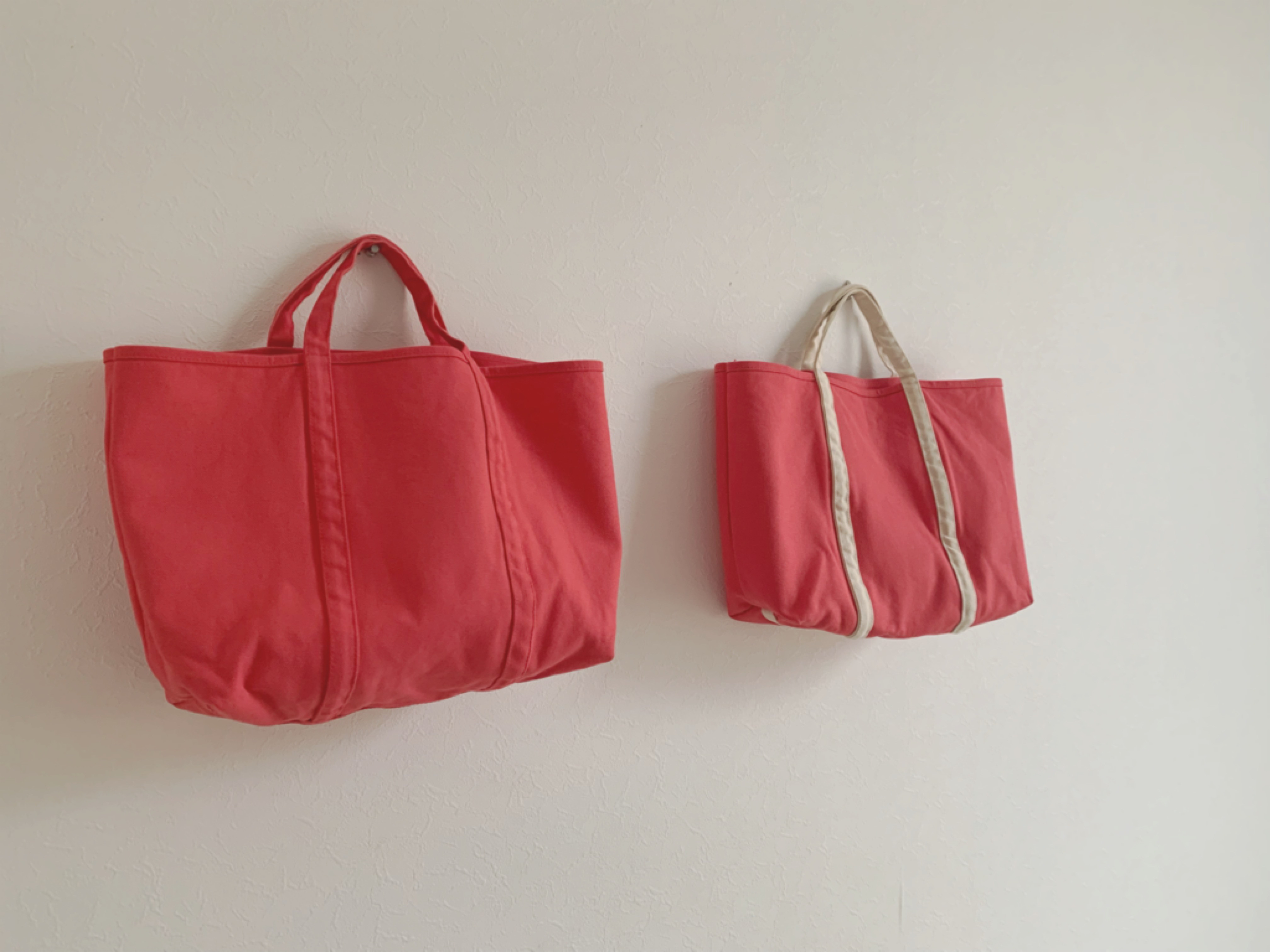 【A4対応】帆布　BASIC TOTE ( M ) フラミンゴピンク