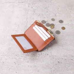 零錢卡包 Card Holder with Coin Purse Wallet / 淺棕 Tan 第3張的照片