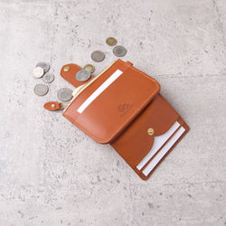 零錢卡包 Card Holder with Coin Purse Wallet / 淺棕 Tan 第4張的照片