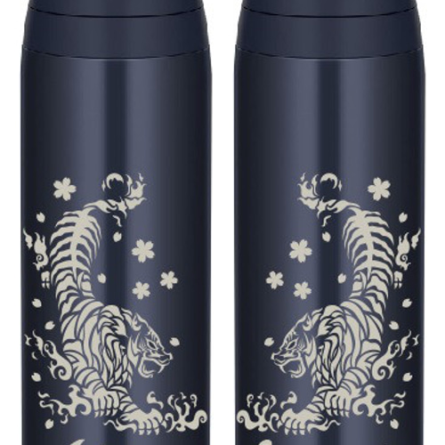 虎 サーモス トライバル 名入れ 水筒 500ml 人気 ダークネイビー