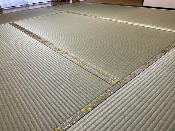 オリジナル畳縁「たたみへり」　桜・限定カラー金 4m 4枚目の画像
