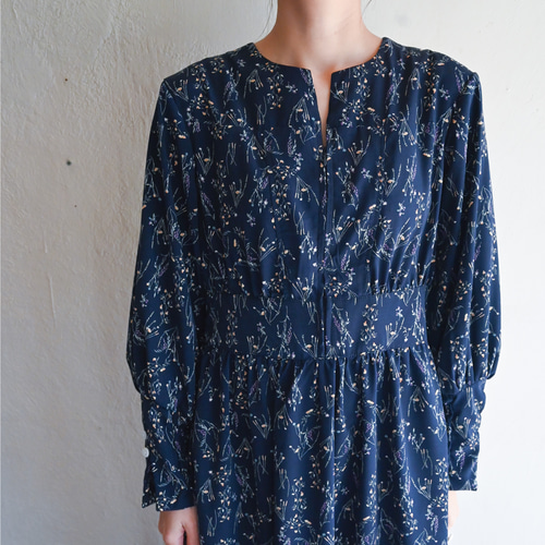 01_長袖_花柄ロングワンピース2023SSbouquet：ブーケ」【臨月