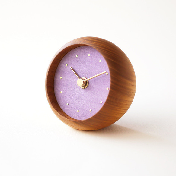はなもっこ 置時計　藤紫 プレーン 2枚目の画像