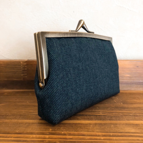 シンプル◇デニム◇親子がま口財布 小銭入れ・コインケース SoLana  