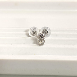 【受注生産】一粒ダイヤモンドピアス 0.1/0.1ct 計0.2ct K18YG/K18PG/プラチナ スタッドピアス 4枚目の画像