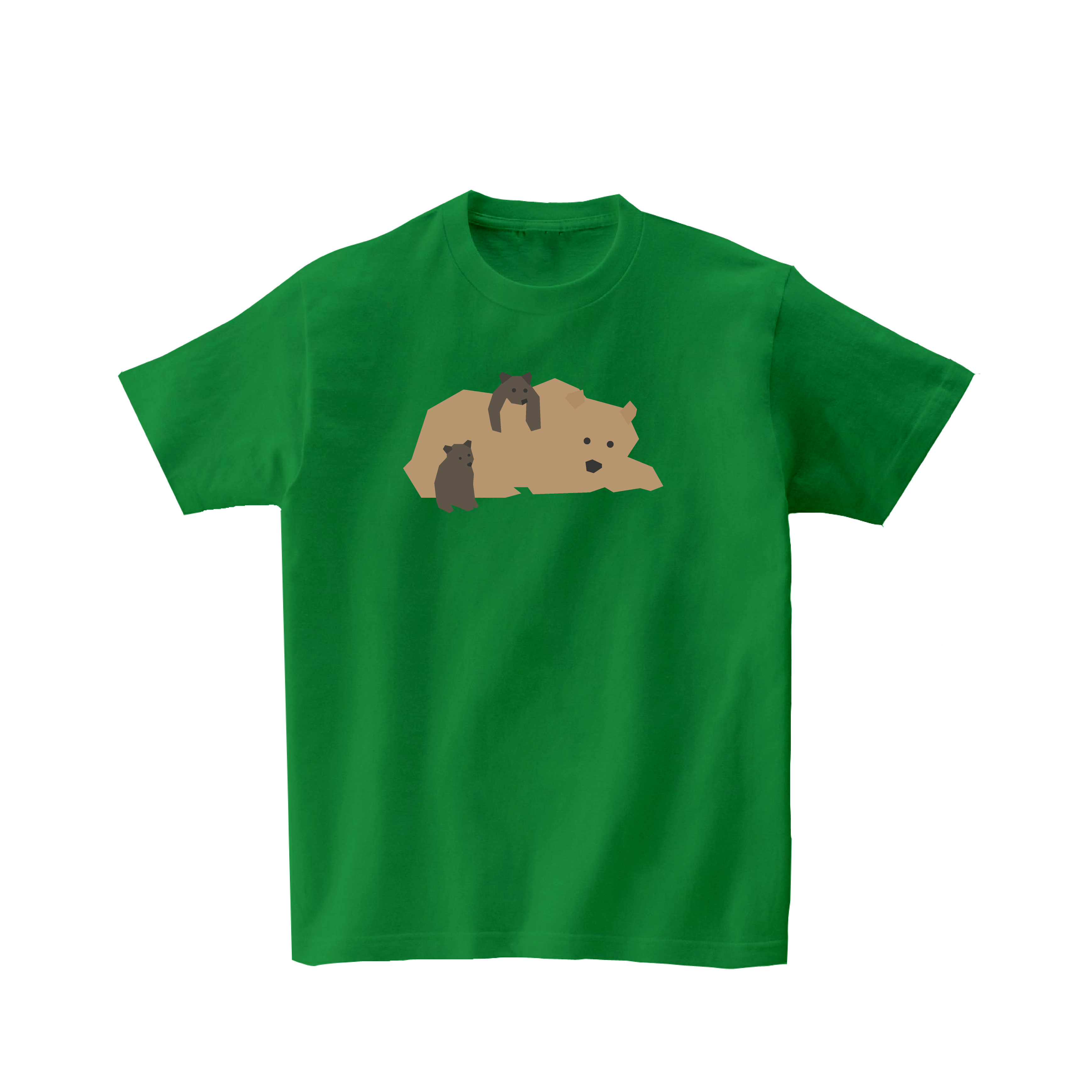 動物Tシャツ-ヒグマ（クマ） Tシャツ momsdsnマムスデザイン