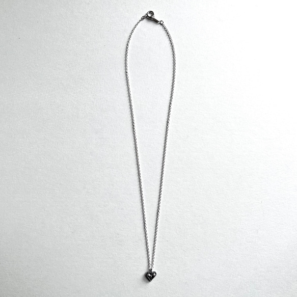 アンティークハート　ネックレス　 シルバー925　チェーン40㎝ 5枚目の画像
