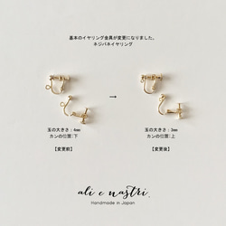 Blooming Crystal Clear Flower Earrings / GRAY 9枚目の画像