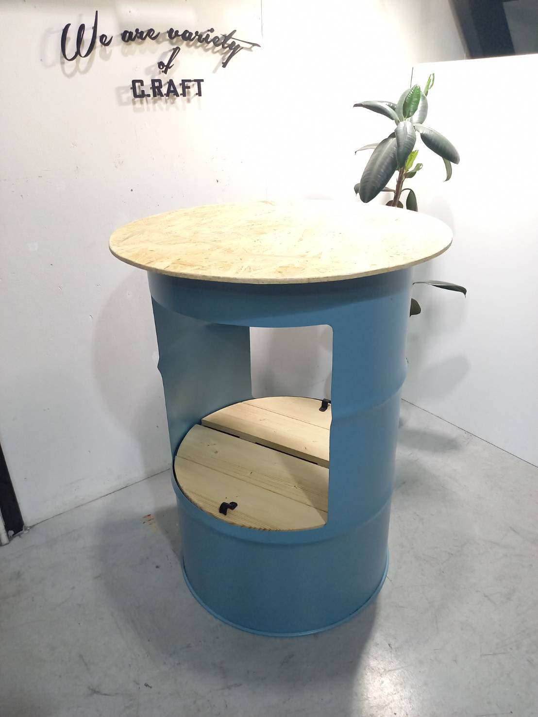 送料無料】ドラム缶 リメイク テーブル アメリカン インダストリアル