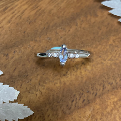 モアサナイト スクエアヘイローリング 5mm｜Dカラー VVS1 選べる12色