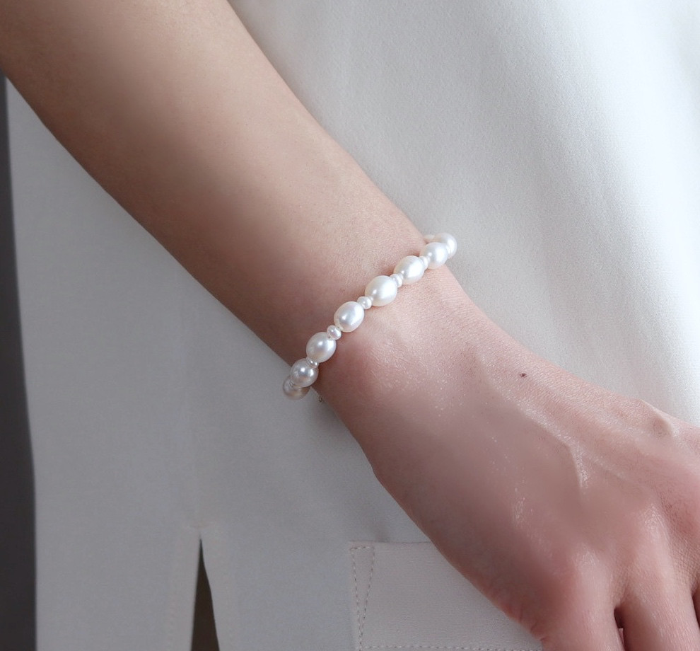 14kgf 淡水パール(ライス)ブレスレット ブレスレット MI.f (エムアイ