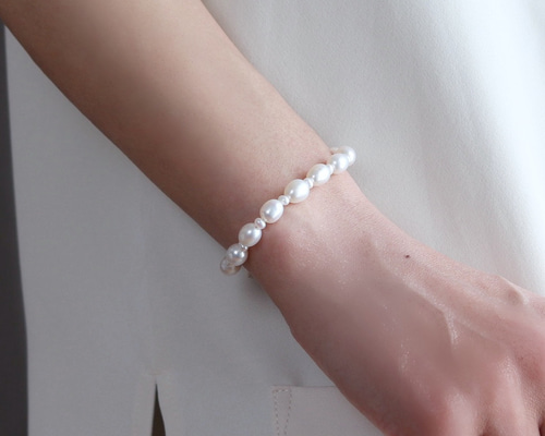 14kgf 淡水パール(ライス)ブレスレット ブレスレット MI.f (エムアイ