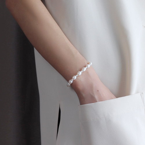 14kgf 淡水パール(ライス)ブレスレット ブレスレット MI.f (エムアイ
