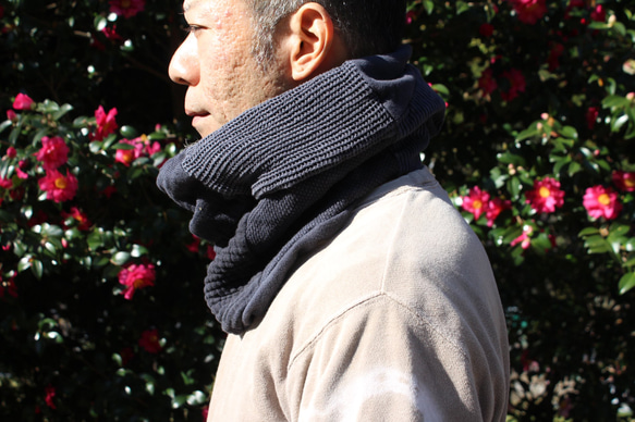 patchwork snood ／草木染め/スヌード 3枚目の画像