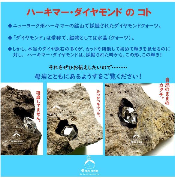 【1点モノ】◆ 愛で石 ハーキマー ! ◆３. くま クラスター(オイル入り) 13枚目の画像