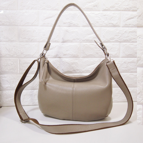 ☆ハンドメイド☆日本製☆牛革☆2WAYショルダーバッグ（ロング  