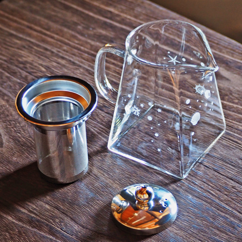 ティーセット3点】貝殻 ガラスティーカップ＆ソーサー2個＋