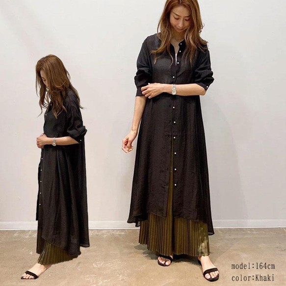 サテンスカート　マキシ丈　スカート　プリーツ　きれいめ　大人　プチプラ　ロングスカート　プリーツスカートtrk-0011 4枚目の画像