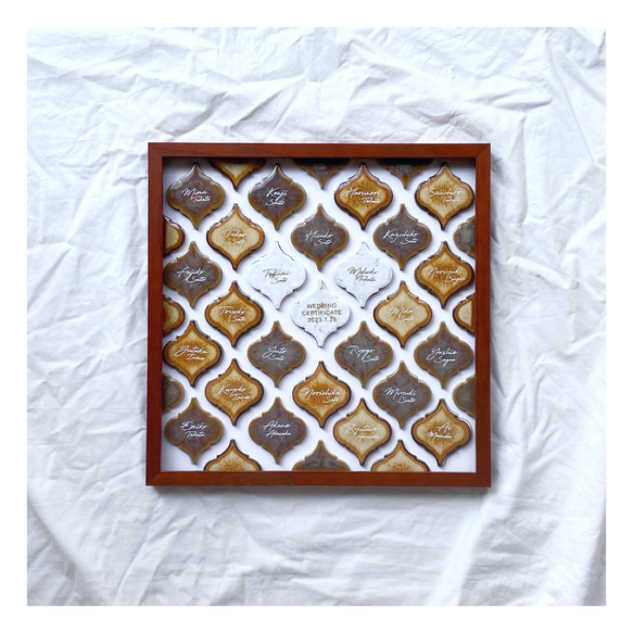 席札で作る結婚証明書　ランタンタイル　コラベルタイル　席札　 15枚目の画像
