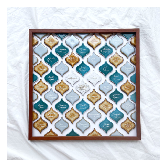 席札で作る結婚証明書　ランタンタイル　コラベルタイル　席札　 17枚目の画像