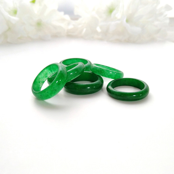 Hirotaka オニキス グリーンアゲート リング Lサイズ 22 号 グリーン