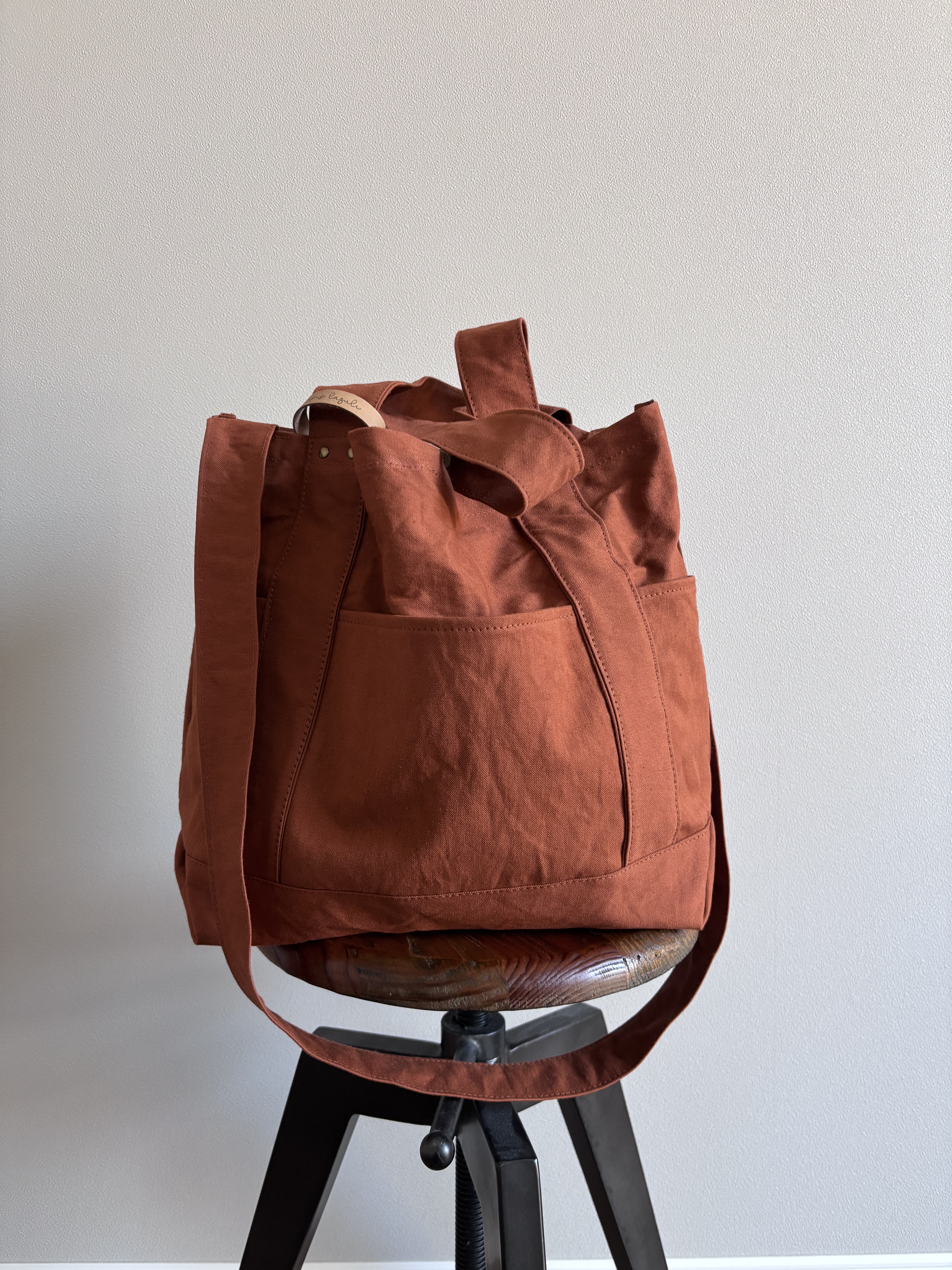 斜めがけtotebag  れんが