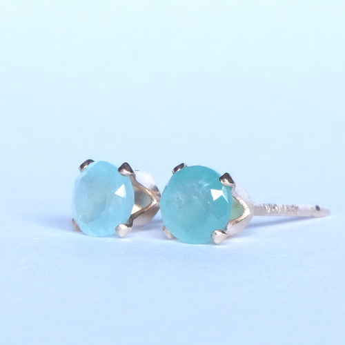 14kgfグランディディエライト・スカイブルートパーズピアス/イヤリング