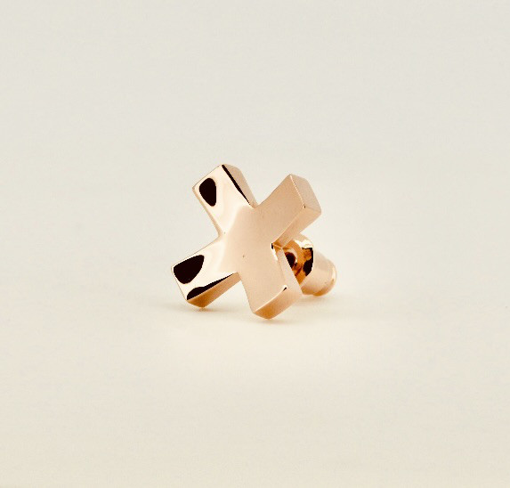 【期間限定】【15％OFF】【新作製作中のため】18Kピンクゴールド クロスピアス　En（縁）