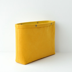 コットンキャンバスのバッグインバッグ 帆布 マスタード からし ブルー ネイビー 紺 カーキ グリーン 4枚目の画像