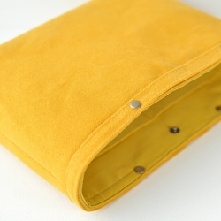 コットンキャンバスのバッグインバッグ 帆布 マスタード からし ブルー ネイビー 紺 カーキ グリーン 5枚目の画像