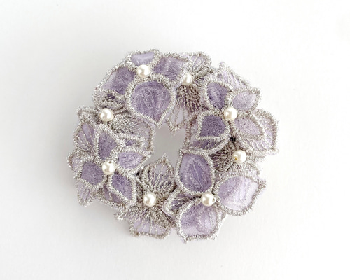 Fillyjonk シルバーブローチ デイジーの花デザイン 約10cm