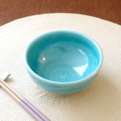 トルコ青釉の飯碗 ＊ ２ 3枚目の画像