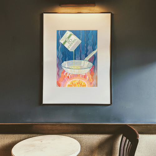 NO.162】クッキングレトロポップアートポスター☆フライパン