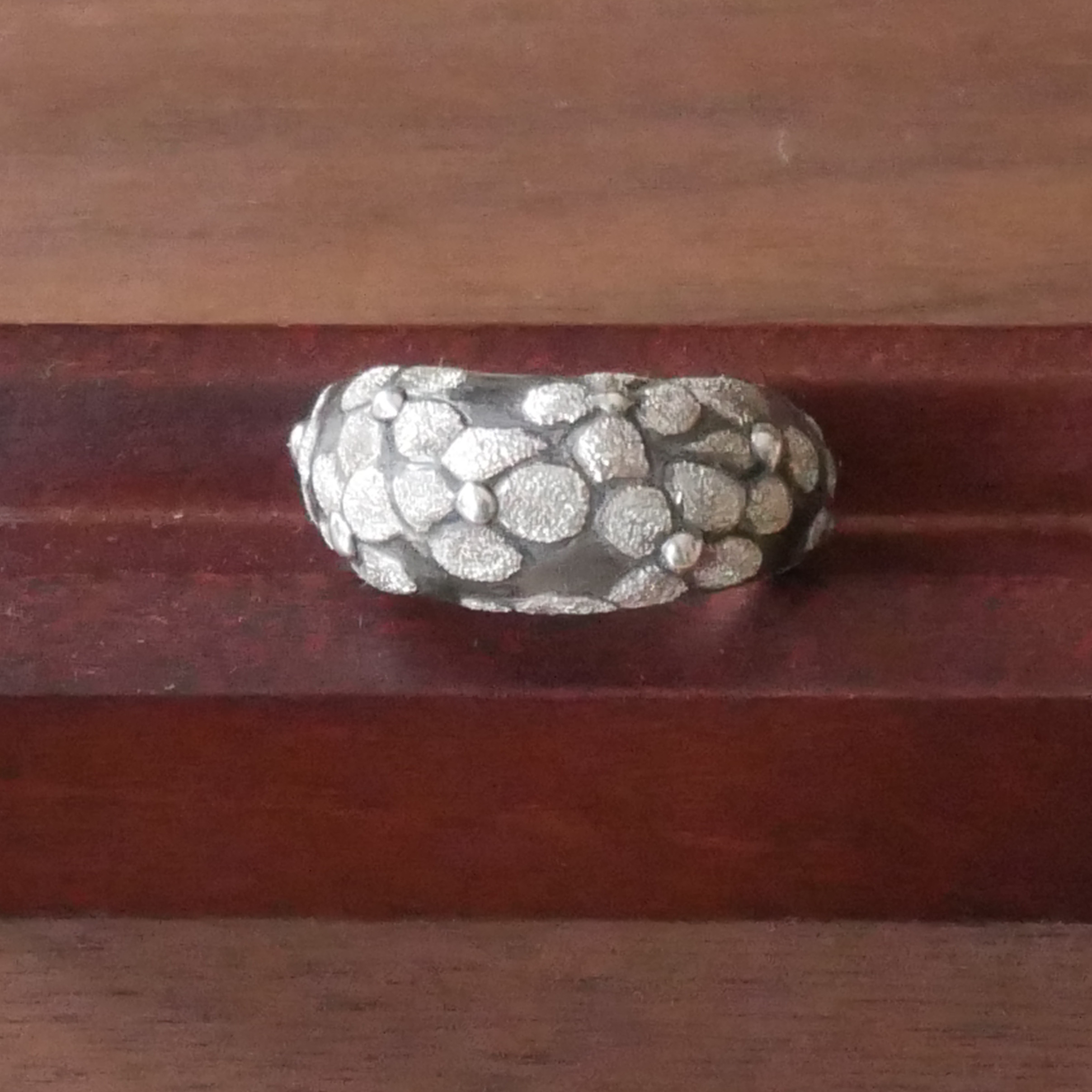 Ichu紫陽花彫金シルバーリング