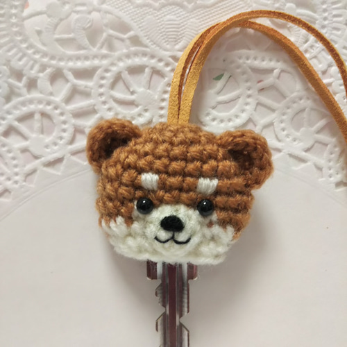 あみぐるみ キーカバー 柴犬 キーケース mikan-ya 通販 11908410