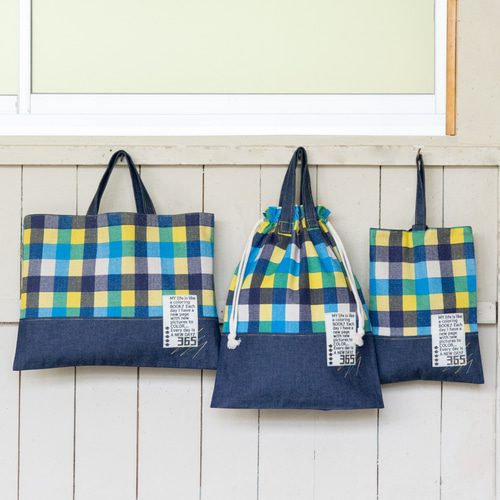 チェック柄　オーダーページ　レッスンバック　上履き入れ　体操着袋　入園入学セット 入園入学3点セット レッスンバッグ 上履き入れ 体操服袋 タータン