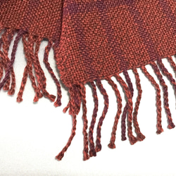 ハンドメイド　　手織りマフラー 3枚目の画像