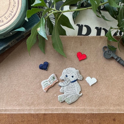 ハート「LOVE」（レッド）/ 3枚セット/刺繍アイロンワッペン 16枚目の画像