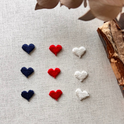 ハート「LOVE」（レッド）/ 3枚セット/刺繍アイロンワッペン 11枚目の画像