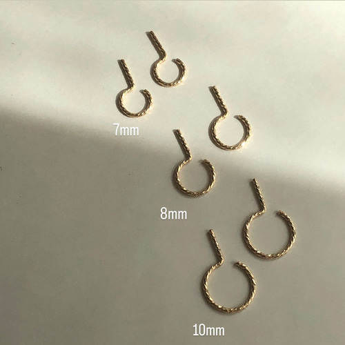 14kgf】7㎜ 極小グリッターシンプルミニ キャッチレスフープ