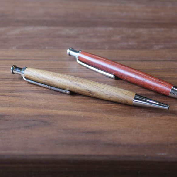 【包郵】木製原子筆敲擊式男士父親節就業禮物純色設計文具時尚文具禮物 第12張的照片