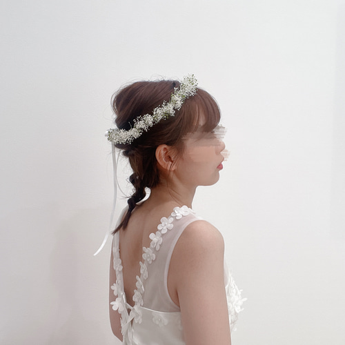 大人サイズ】 ゴールドカラーのふんわりきらめく花かんむり