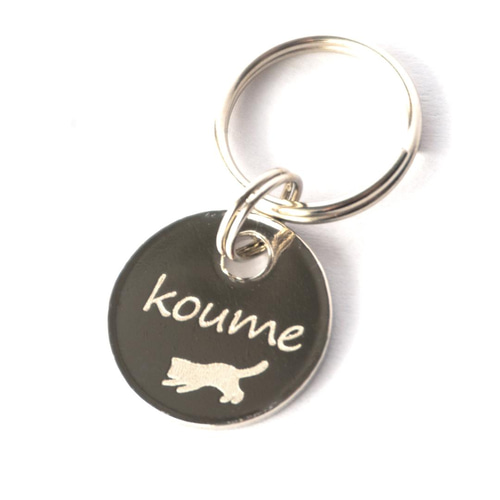 軽い 小さい迷子札15㎜シルバー☆猫 子猫ちゃん・犬ちゃん‼名入れ+