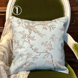 フランス製トワルドジュイ 乗馬 貴族のハンティング柄 クッション