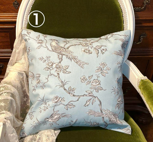 フランスアンティークトワルドジュイクッションカバー