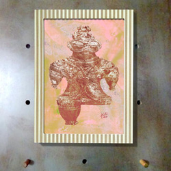 「土偶」　遮光器土偶　縄文時代　世界遺産　水彩画 2枚目の画像