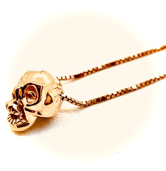 【期間限定】【10％OFF】【新作製作中につき】18Kピンクゴールド　スカルトップ＆チェーン