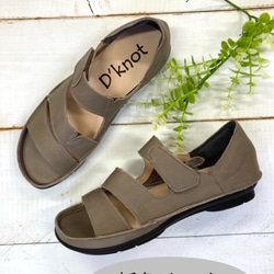 【足を優しく包み込む、袋縫い製法の至福♪】牛革オープントウサンダル 2130 2枚目の画像