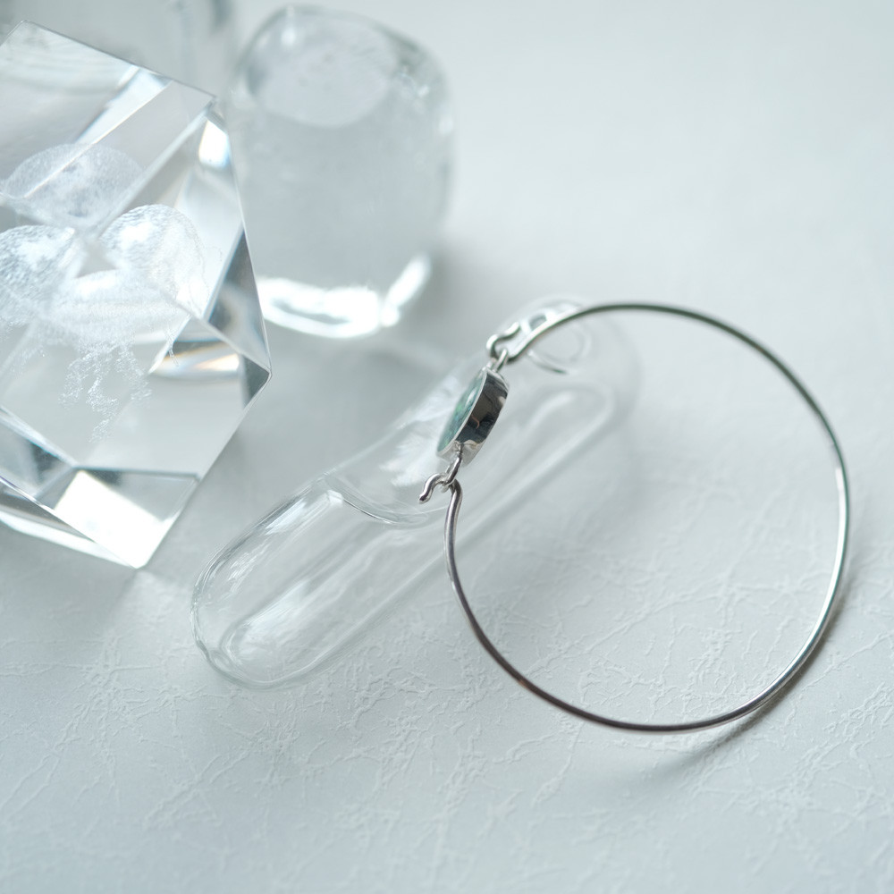 オパール 銀河 フック バングル シルバー925